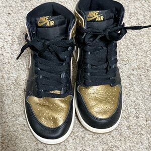 Nike Black and Gold High-Top Sneakers